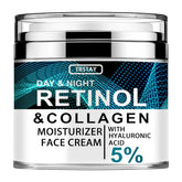 Crème à l'acide hyaluronique au collagène rétinol, crème pour le visage au rétinol et au collagène,