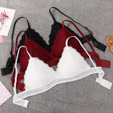 Soutien-gorge en dentelle, Sexy, décolleté en V profond, coupe Triangle, sans couture, Fitness, Yoga, sport, Lingerie, sous-vêtements, respirant, Push Up