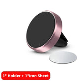 Universal magnetic car phone holder, compatible with all phones including iPhone and Xiaomi, magnetic air vent mount, GPS phone holder