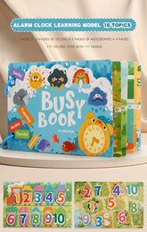 Silent weather time book, interactive educational toys for children, including weather cognition, date learning, number operations, shape matching and other themes.