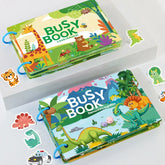Livre occupé pour les tout-petits âgés de 2 à 6 ans, livre silencieux, activité d'apprentissage préscolaire, autocollant réutilisable et Velcro assorti Montessori Fine Mot
