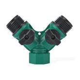Garden hose splitter, garden hose connector with tap, stop for landscaping, flower planting, irrigation