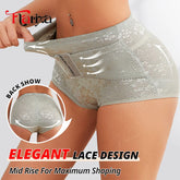 Flarixa dentelle taille formateur ventre contrôle culotte de sous-vêtements femmes bas Abdomen corps Shaper slips avec crochets respirant hanche ascenseur