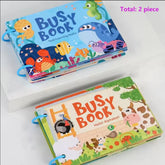 Montessori baby book, my first silent book, educational toy for early learning, matching game for babies aged 2 to 3 years