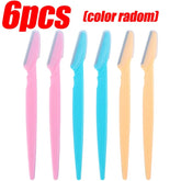 Women's eyebrow trimmer blade, facial safety razor, eyebrow shaping knife, portable hair removal tool, trimmer, makeup scraper
