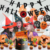 Banderoles décoratives pour fête d'Halloween, banderoles non tissées, fournitures d'installation de scène, décor suspendu festif