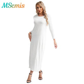 Femmes Abayas robe arabe islamique à manches longues prière musulmane dubaï caftan longues Robes ample basique Maxi robe longue dubaï caftan