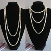 2025 nouvelle mode femmes bijoux perle collier de perles longue chaîne de pull collier pour femmes robe accessoires cadeau pour fille mère