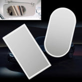 Miroir de maquillage de voiture en acier inoxydable, Portable, pare-soleil automatique, miroirs HD, miroir intérieur de voiture, style universel