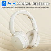 Casque sans fil Bluetooth 5.3 à la mode, casque stéréo HIFI portable supra-auriculaire, casque d'affaires, écouteurs de jeu à faible latence, prise en charge de la connexion 3,5 mm et de la lecture de cartes TF