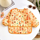 Baby bibs, cute, baby items, waterproof, long sleeves, artistic smocking, children's feeding apron
