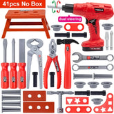 Children's toolbox kit, educational toys, simulation repair tools, drill, plastic set, learning, engineering, puzzle, gift toys for boys