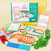 Jouets de puzzle pour l'éducation précoce des enfants, anneaux créatifs en bois, bâtons, puzzles, formation à la pensée logique abstraite, parent-enfant