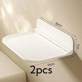 Space-saving folding wall shelf, collapsible storage rack, drill-free phone stand, Wifi router storage tray, bathroom organizer
