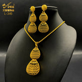 Ensembles de bijoux éthiopiens pour femmes, pendentif gouttelette, colliers de la présidence, boucles d'oreilles, ensemble de deux pièces, document en or 24 carats, cadeaux de fête de mariage érythréen
