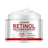 Firming and lifting retinol face cream, collagen product to smooth wrinkles, moisturizing, whitening, and brightening for the skin