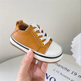 Leather shoes for baby boys and girls, soft-soled barefoot sneakers, outdoor tennis shoes, fashionable, new spring/autumn 2024 collection