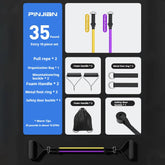 Resistance band set for strength training, multi-functional tensioner, muscle training belt, elastic bands, portable fitness equipment