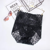 1-Piece Sexy High-Waisted Lace Panties, Comfortable, Stretchy, Semi-Transparent, French Cut, Women's Underwear, Breathable Lingerie, Sizes S-3XL