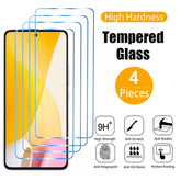 4-piece tempered glass screen protector for Xiaomi Mi 14T, 13T, 12T, 11T, 10T, 9T Pro, 14T, 13T, and Xiaomi Mi A2, A3, 9, 10, 11, and 12 Lite.
