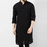 Men's Long-Sleeved Abaya Robe, Islamic Shirt, Elegant Kaftan, Pakistani, Indian Clothing, Muslim Eid, S-5XL