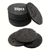 30 natural cosmetic sponges for spa use, alcohol-free, fragrance-free cleansing and exfoliating facial sheets, beauty sponges