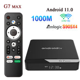 G7 Max Smart TV Box Android 11 S905X4 4GB 64GB 1000M AV1 4K HD 2.4GHz/5GHz double Wifi USB3.0 décodeur lecteur multimédia 4GB 32GB