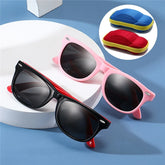 Lunettes de soleil à monture carrée pour garçons et filles, lunettes de soleil rétro pour enfants, protection UV extérieure, lunettes de soleil mignonnes