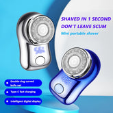 Mini rasoir électrique pour hommes, couteau à barbe Portable, charge TYPE-C, rasoir pour le visage et le corps, avec affichage numérique de la puissance