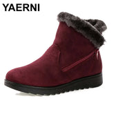 YAERSettlement-Bottes de rinçage imperméables pour femmes, chaussures à plateforme compensée, bottes de neige chaudes pour femmes, nouvelle mode, hiver