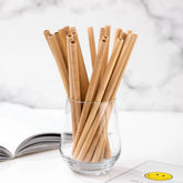Pailles à boire en bambou naturel réutilisables avec étui, bionickel ables, écologiques, pour cocktail, bar, boissons, 10 pièces