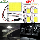 4x Cob 18SMD 24SMD 36SMD 48SMD blanc T10 W5w voiture Led dégagement panneau d'immatriculation lampe Auto intérieur lecture ampoule coffre feston lumière