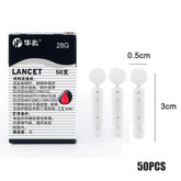 Sterile lancet pens, 50 pieces, disposable needles, blood sugar measurement, test pen, medical accessories for diabetes testing