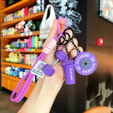 Keychain with detachable dumbbell plates, water cups, dumbbell simulation, creative pendant from the Dopamine Fitness series