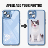 Personalized phone case with photo and name, shockproof soft TPU silicone case for iPhone 16, 15 Pro Max, 14, 13, 12 Pro, 11