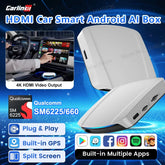 CarlinKit-Android 13 CarPlay AI Box SM6225, 8 cœurs, sortie vidéo HDMI, sans fil, écran partagé, Smart TV Box, Auto, 2025