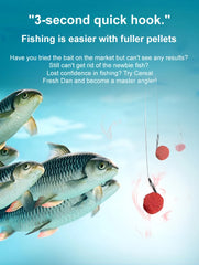 Fishing bait in pellet form, animal protein, fresh and moist