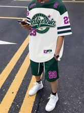 2025 New Casual Men's Set, Size 23 Digital Print, Summer Street Fashion, Breathable and Comfortable, Outdoor Sports