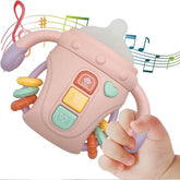 Hochet pour bébé, jouet d'apprentissage sensoriel Musical avec musique et lumières, sucette de dentition pour tout-petits, garçons et filles, cadeaux 0-24M