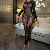 Body sans entrejambe Transparent pour le sexe, collant audacieux, entrejambe ouvert, Costumes érotiques, Lingerie Sexy en résille