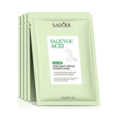 5 pièces SADOER acide salicylique masque Facial hydratant nourrissant raffermissant hydratant masques pour le visage masque en feuille soins de la peau