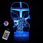 3D Night Light for Children, Baby Light, Room Decoration, USB Charging, 3D Illusion Lamp with Timer Remote Control, Christmas and Birthday Gift