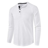 Nouveaux T-Shirts pour hommes pour l'automne et l'hiver, sous-vêtements à manches longues de couleur unie pour hommes européens et américains, chemises Henry pour hommes