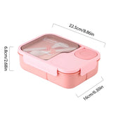 Bento Lunch Box for Kids Girls, Cartoon Students, Kawaii Cute Metropolitan, 3 Grid Sandwich, Snack Food Box, Special Canteen, Food Storage