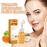Nettoyant au curcuma, nettoyage en profondeur, acide kojique, dissolvant de points noirs, nettoyage de la peau, contrôle de l'huile, estompe les marques d'acné, mousse éclaircissante