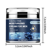 Men's collagen moisturizing cream with retinol and vitamins, anti-wrinkle repair, reduces fine lines, hyaluronic acid facial treatment