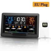 Tuya WIFI Smart Weather Station with Color Screen, APP Control, Weather Alarm, Indoor and Outdoor Temperature and Humidity Meter