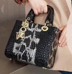 Luxury Leather Handbags for Women, Shoulder Bag, Top Handle, Trendy