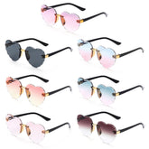 Lunettes de soleil en forme de cœur pour enfants, lentilles océArabes, lunettes de soleil pour enfants, protection UV 400, lunettes de fête et de photographie