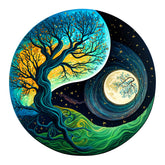 Puzzle en bois à grand arbre, casse-tête sur le thème de la forêt, cadeau écologique de noël d'halloween pour la décoration de la maison